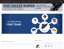 Tablet Screenshot of foxvalleyhawks.com